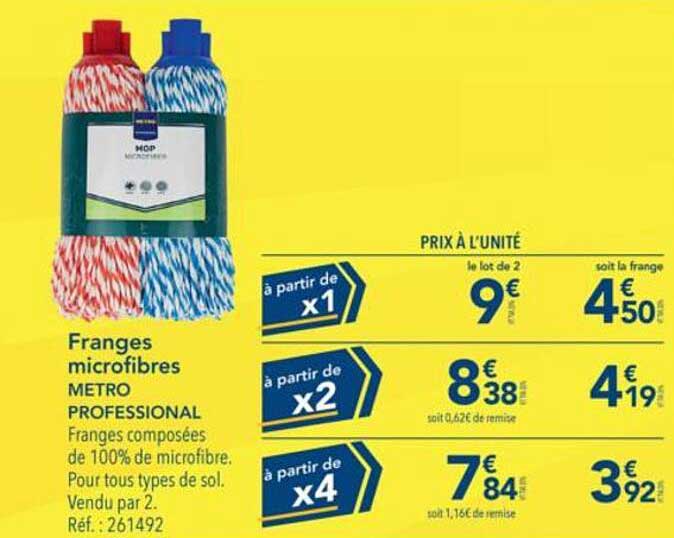 Franges microfibres METRO PROFESSIONAL