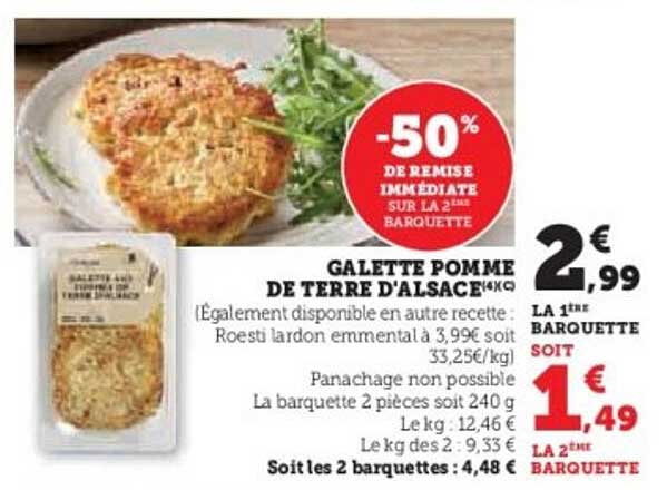 GALETTE POMME DE TERRE D'ALSACE