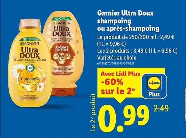 Garnier Ultra Doux shampoing ou après-shampooing