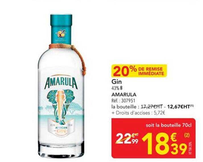 Gin 43% 8 AMARULA