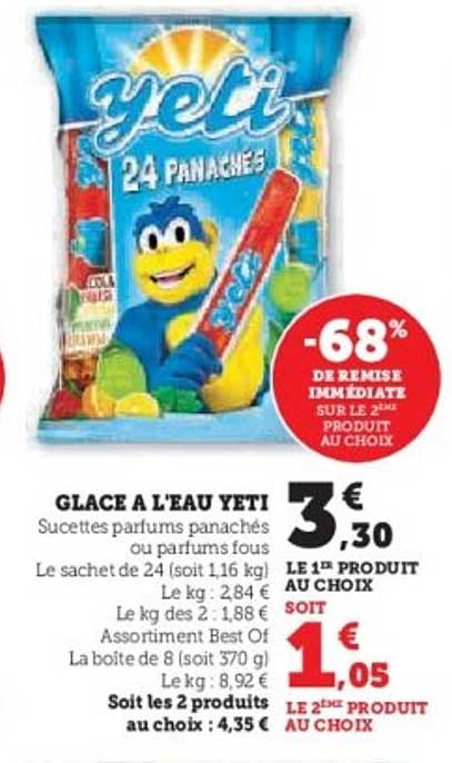 GLACE À L'EAU YETI