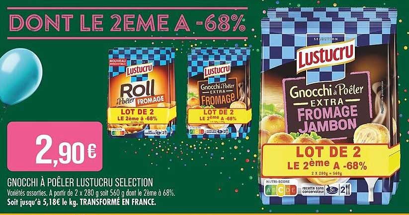 Gnocchi à Poêler Lustucru Sélection - Lot de 2