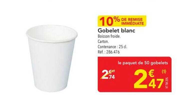 Gobelet blanc