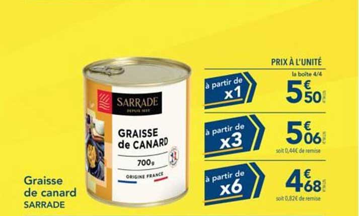 Graisse de canard Sarrade
