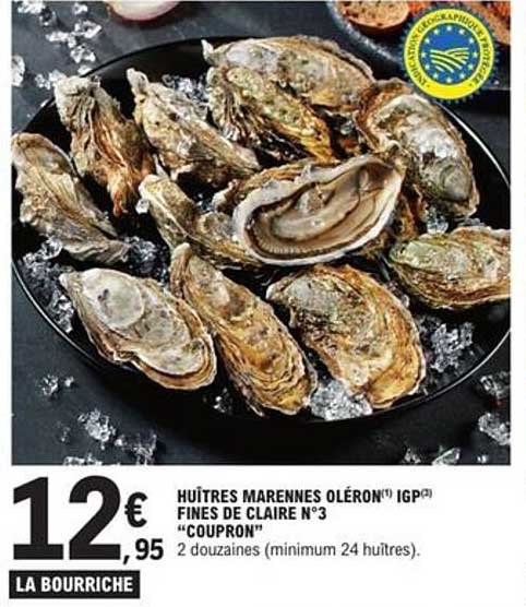 HUITRES MARENNES OLÉRON® IGP Fines de Claire N°3 "COUPRON"