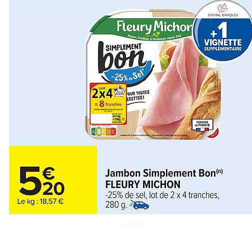 Jambon Simplement Bon(n) FLEURY MICHON