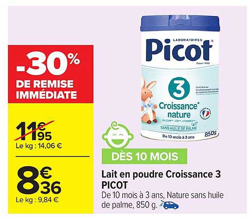 Lait en poudre Croissance 3 PICOT