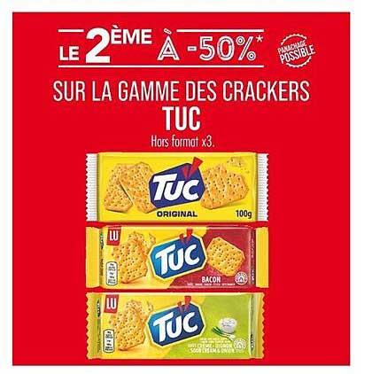 LE 2ÈME À -50% SUR LA GAMME DES CRACKERS TUC