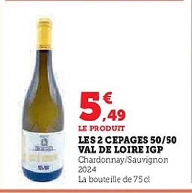 LES 2 CEPAGES 50/50 VAL DE LOIRE IGP