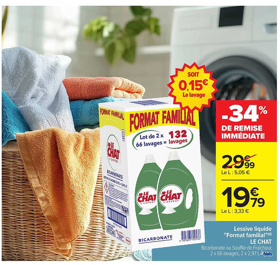 Lessive liquide "Format familial" Le Chat