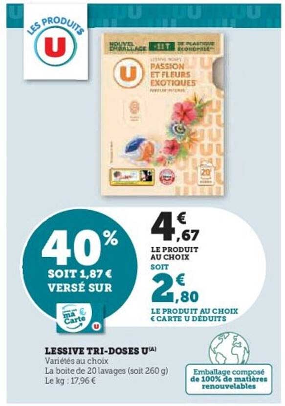 LESSIVE TRI-DOSES U