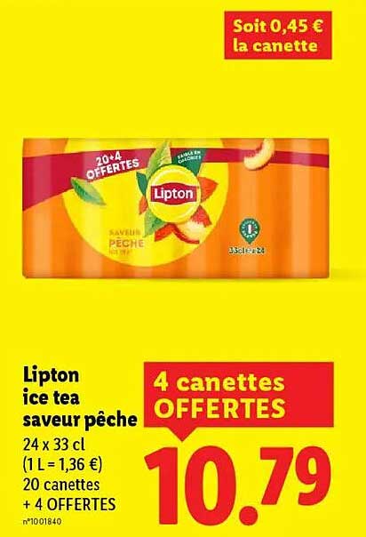 Lipton ice tea saveur pêche
