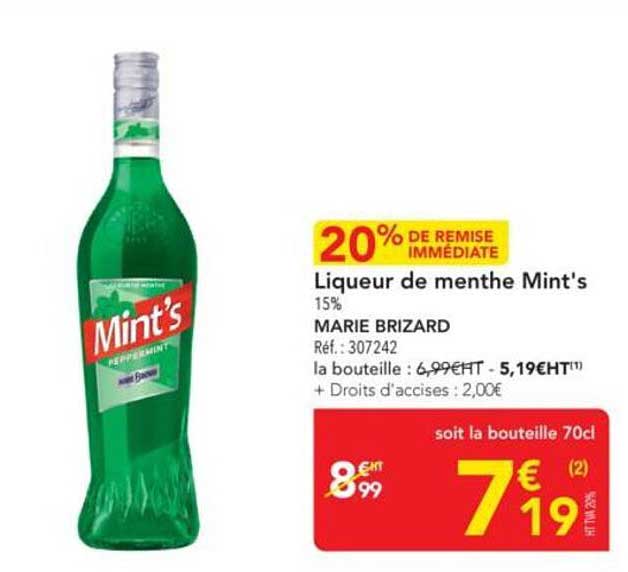 Liqueur de menthe Mint's 15% Marie Brizard
