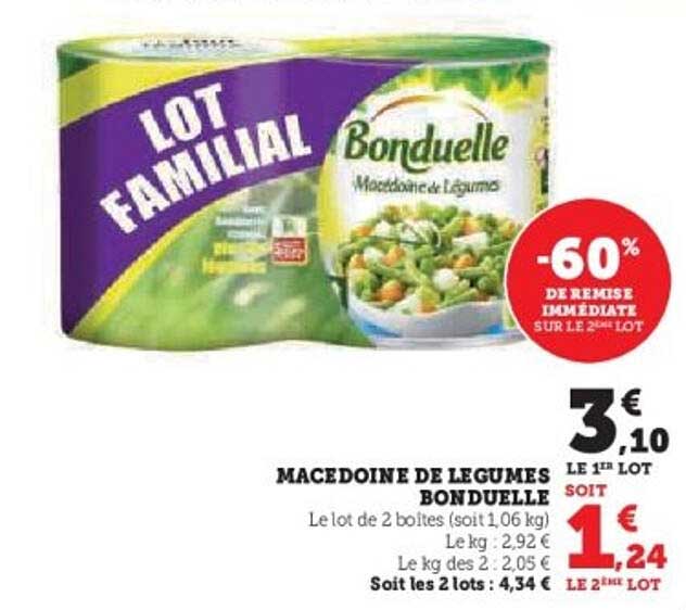 MACEDOINE DE LEGUMES BONDUELLE