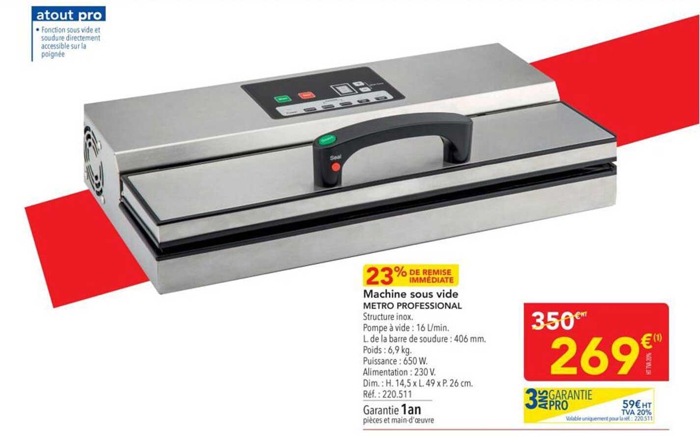 Machine sous vide METRO PROFESSIONAL