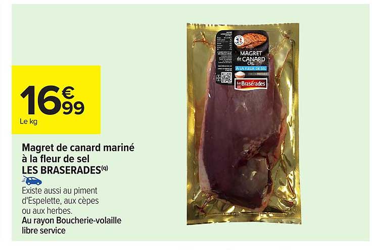 Magret de canard mariné à la fleur de sel