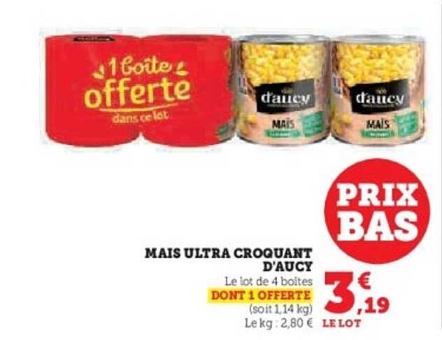 MAIS ULTRA CROQUANT D'AUCY - Le lot de 4 boîtes dont 1 offerte