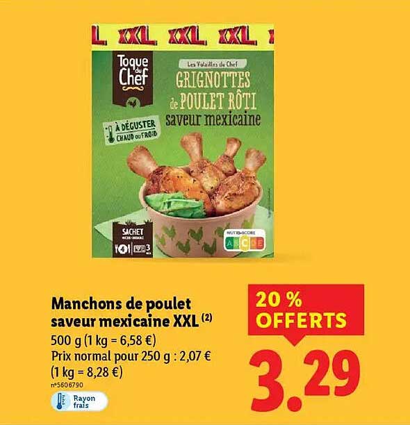 Manchons de poulet saveur mexicaine XXL