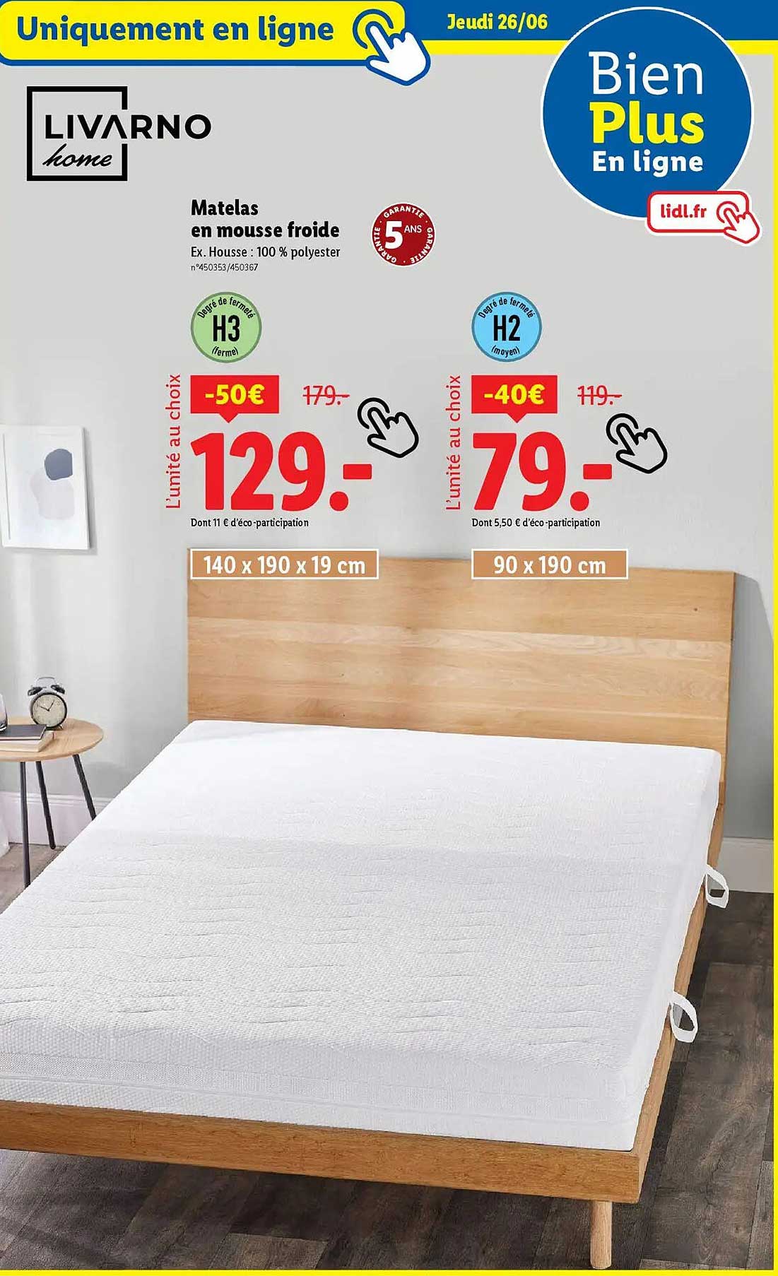 Matelas en mousse froide