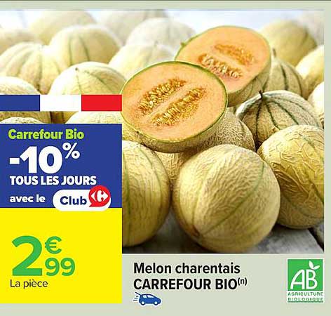 Melon charentais CARREFOUR BIO