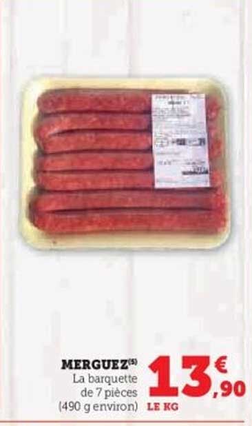 MERGUET(5) - La barquette de 7 pièces (490 g environ)