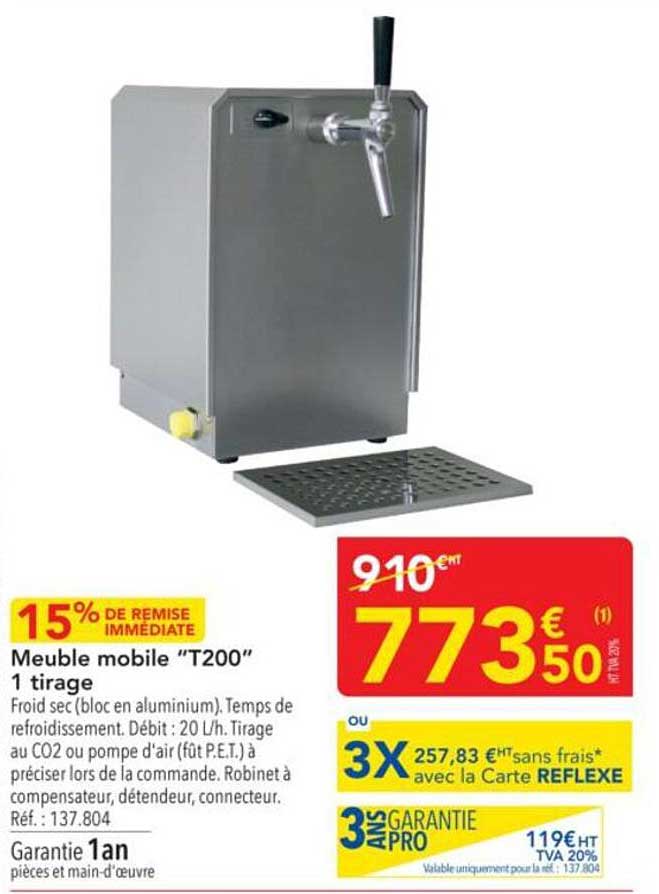 Meuble mobile “T200” 1 tirage