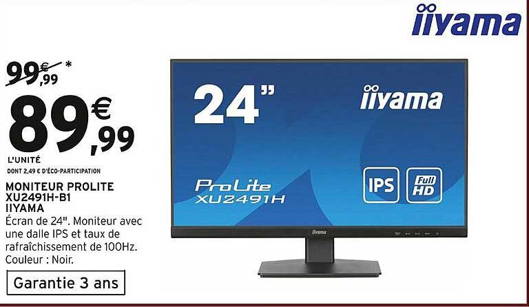 MONITEUR PROLITE XU2491H-B1 Iiyama