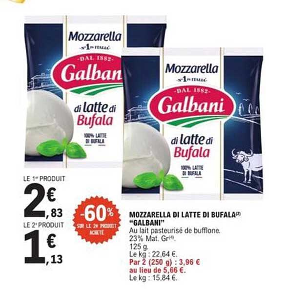 MOZZARELLA DI LATTE DI BUFALA(2) "GALBANI"
