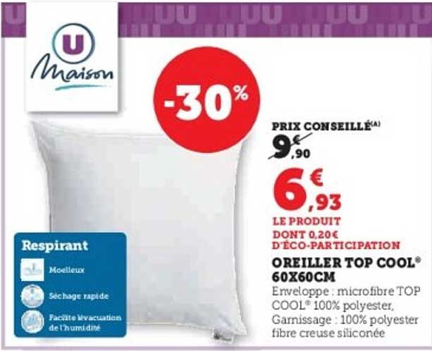 OREILLER TOP COOL® 60X60CM