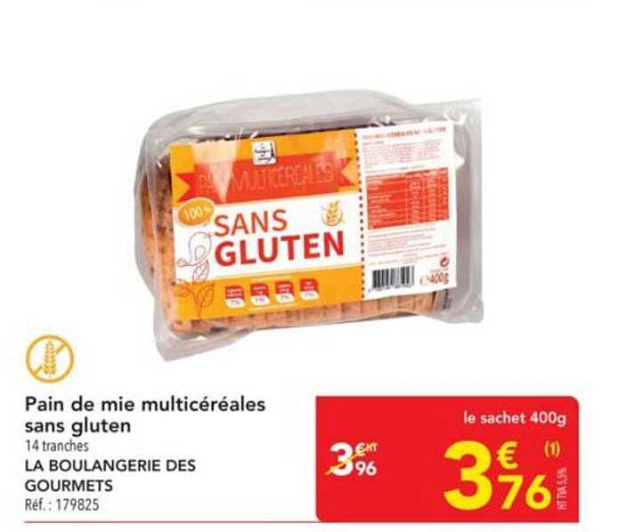 Pain de mie multigrains sans gluten