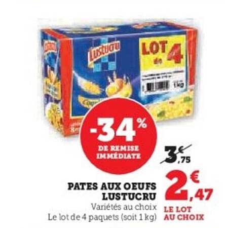 PATES AUX OEUFS LUSTUCRU