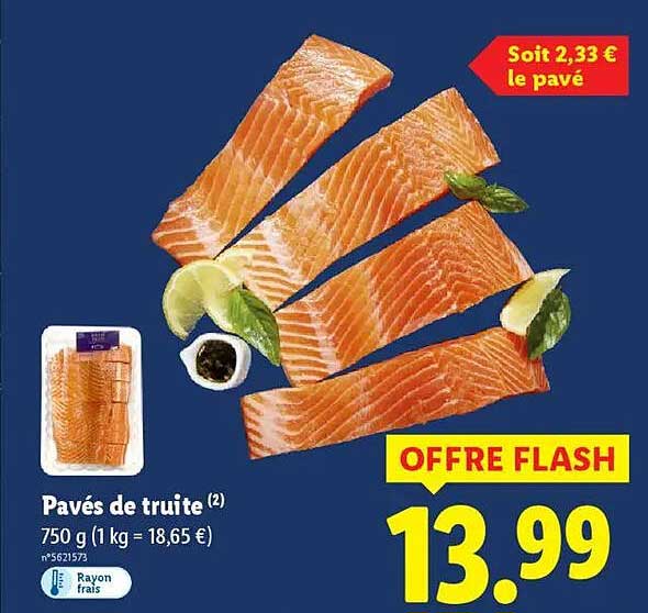 Pavés de truite