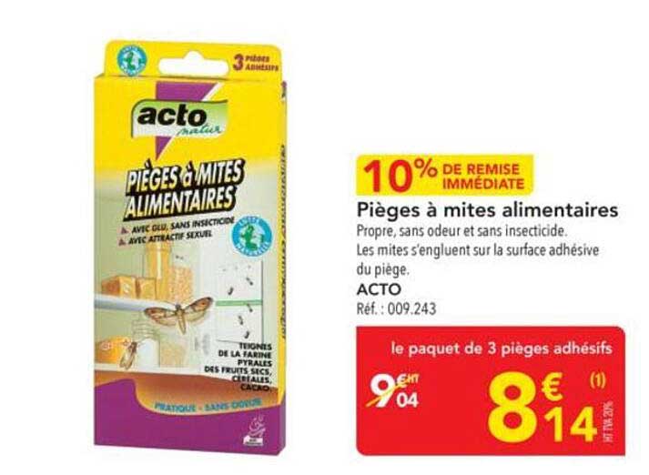 Pièges à mites alimentaires