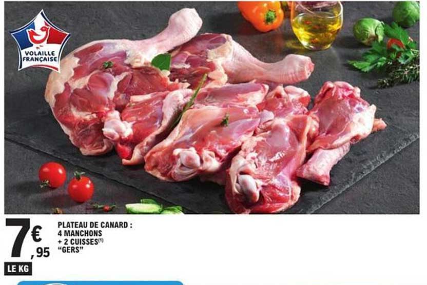 PLATEAU DE CANARD : 4 MANCHONS + 2 CUISSES "GERS"