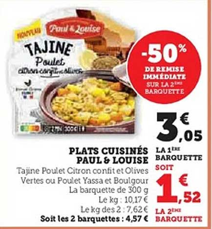 PLATS CUISINÉS PAUL & LOUISE
