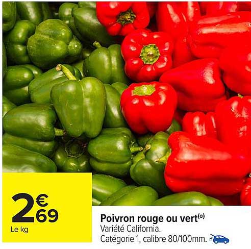 Poivron rouge ou vert