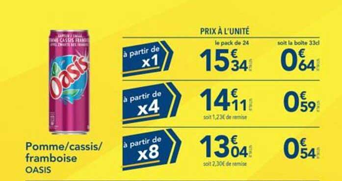Pomme/cassis/framboise OASIS