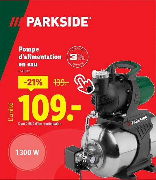 Pompe d'alimentation en eau