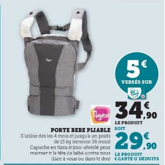 PORTE BEBE PLIABLE