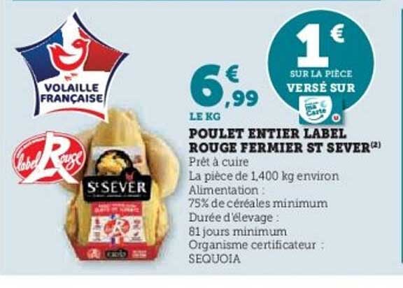 POULET ENTIER LABEL ROUGE FERMER ST SEVER