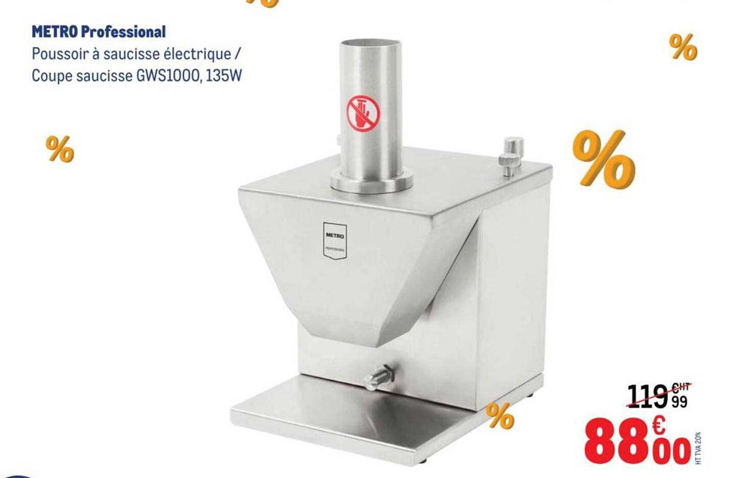Pousseur à saucisse électrique / Coupe saucisse GWS1000, 135W