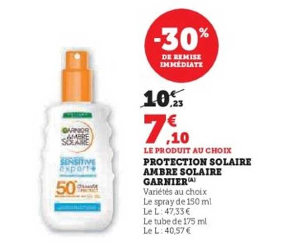 PROTECTION SOLAIRE AMBRE SOLAIRE GARNIER