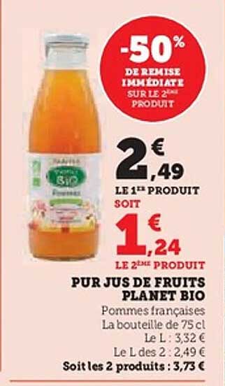 PUR JUS DE FRUITS PLANET BIO
