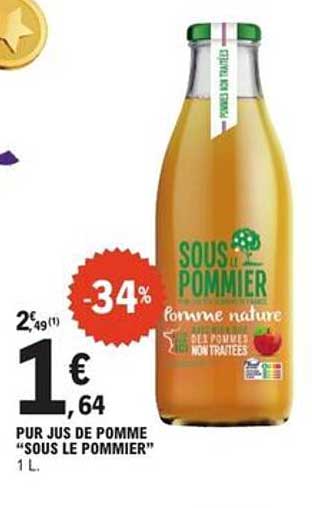 PUR JUS DE POMME "SOUS LE POMMIER" 1 L