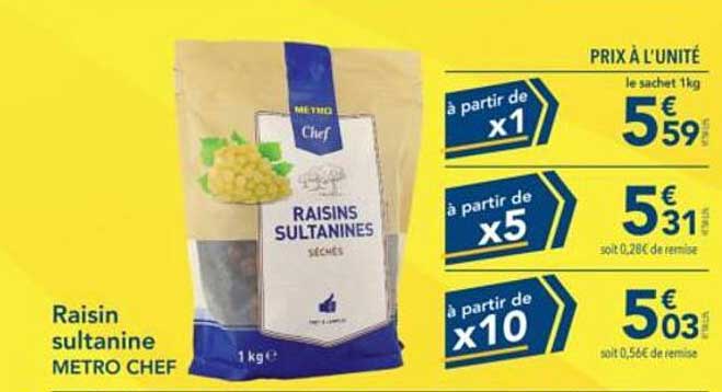 Raisin sultanine METRO CHEF