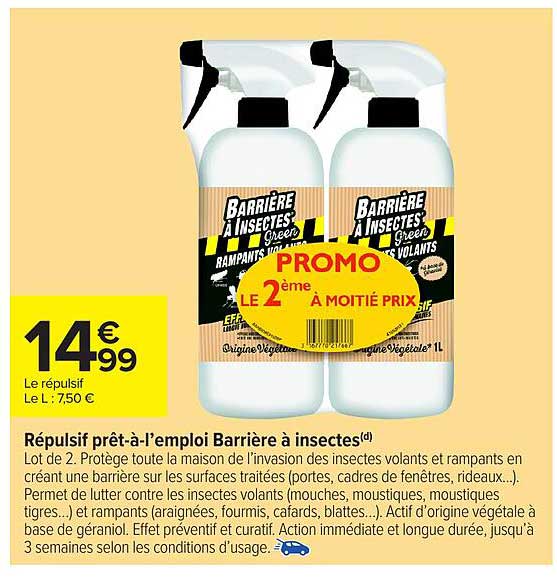 Répuslif prêt-à-l’emploi Barrière à insectes