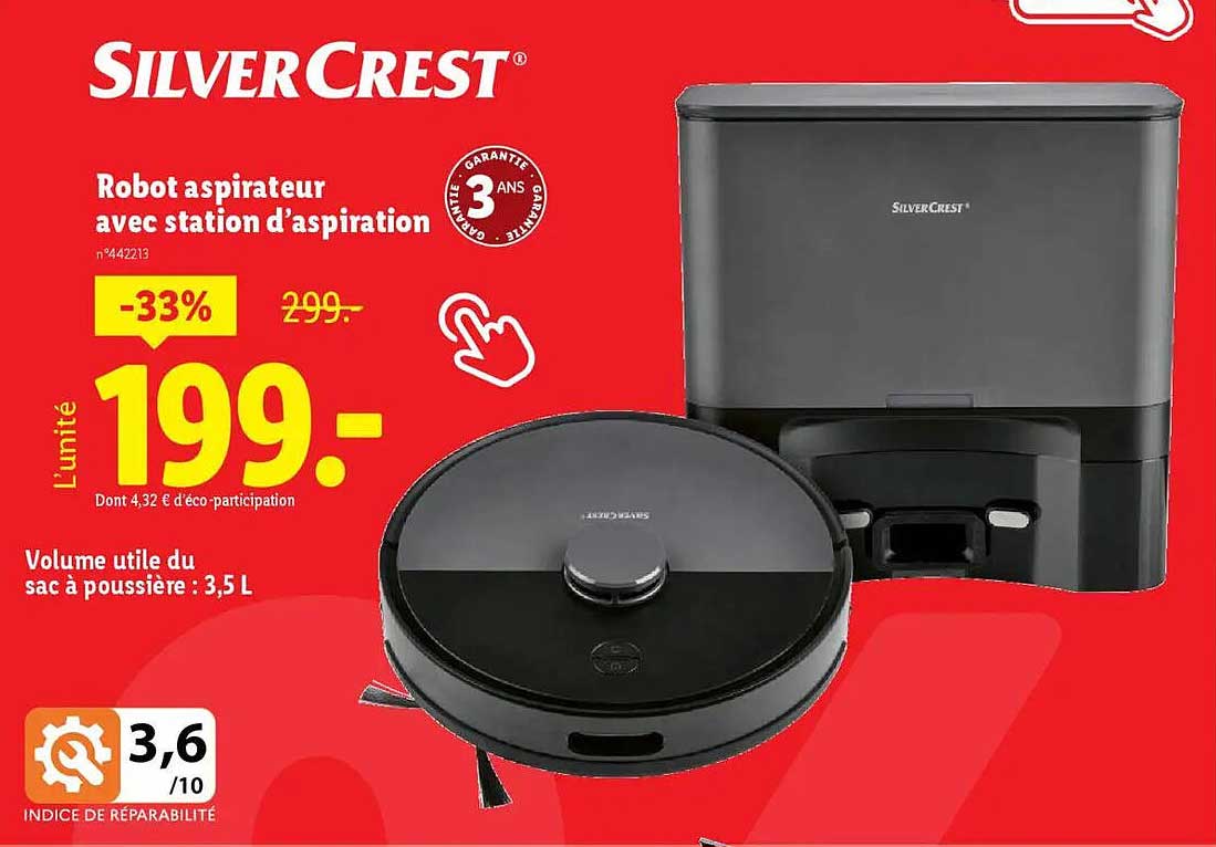 Robot aspirateur avec station d’aspiration