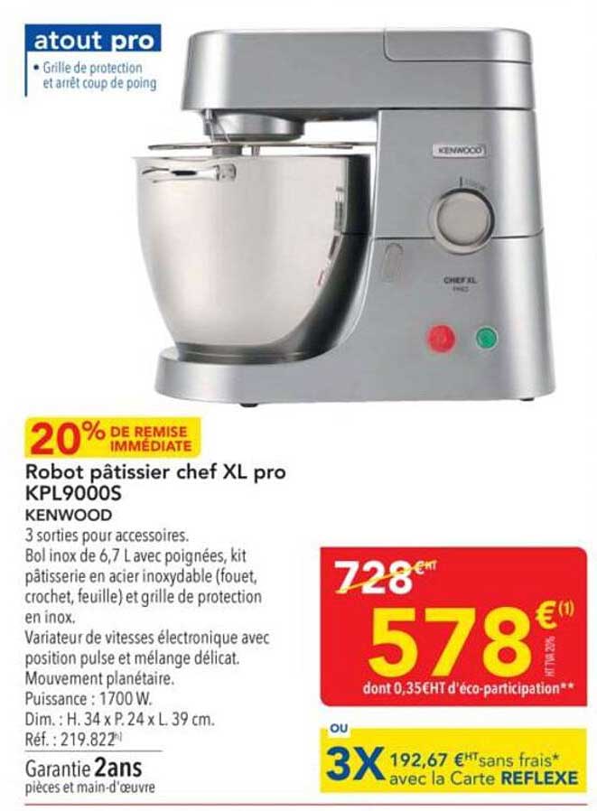 Robot pâtissier chef XL pro KPL900S