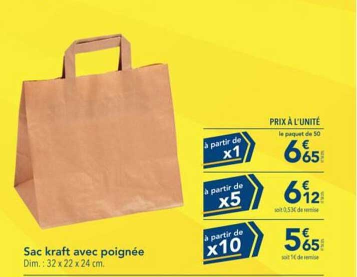 Sac kraft avec poignée