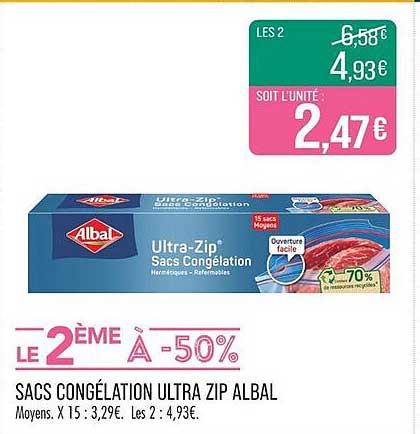 SACS CONGÉLATION ULTRA ZIP ALBAL